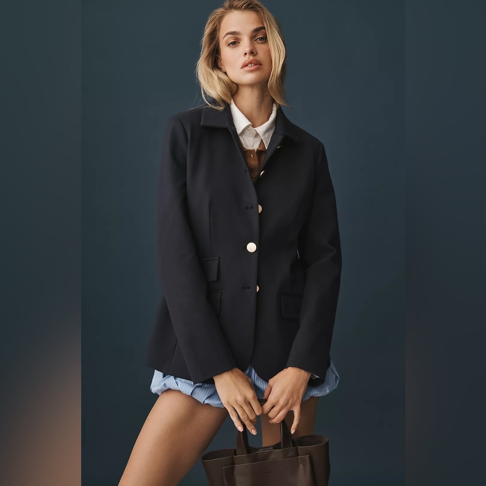 NWT DOLAN Ponte Military Blazer